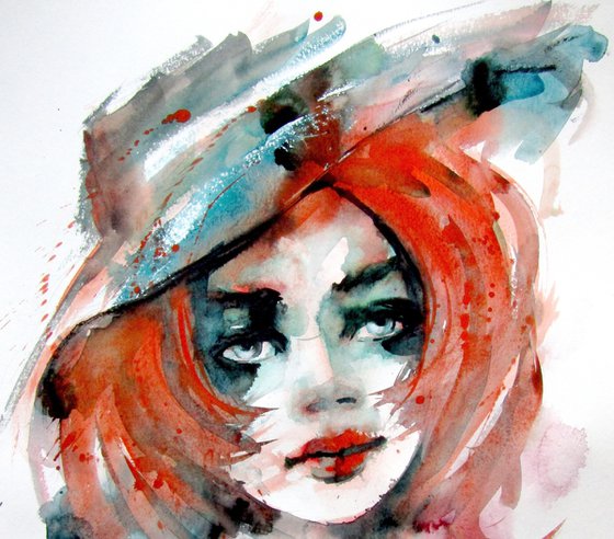Portrait of a girl with hat