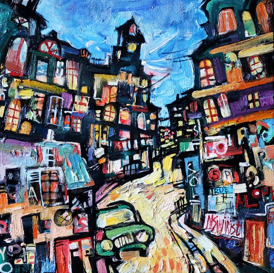 Evening quarter. Paris.