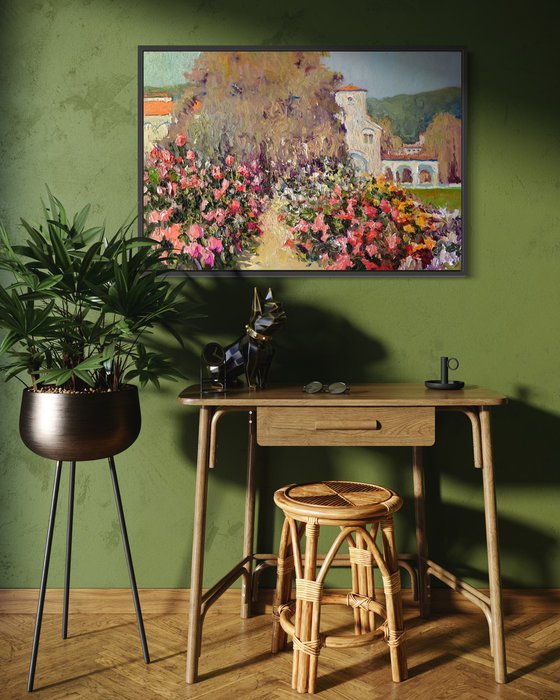 Garden With Roses