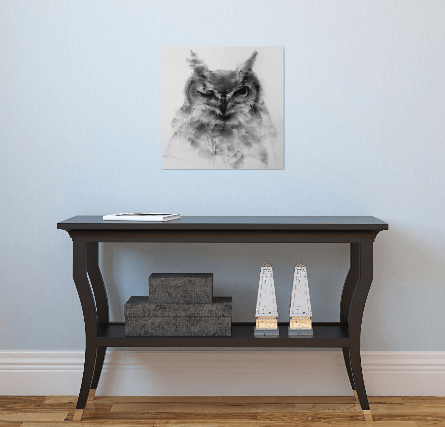 owl 031 Charcoal drawing by Tianyin Wang