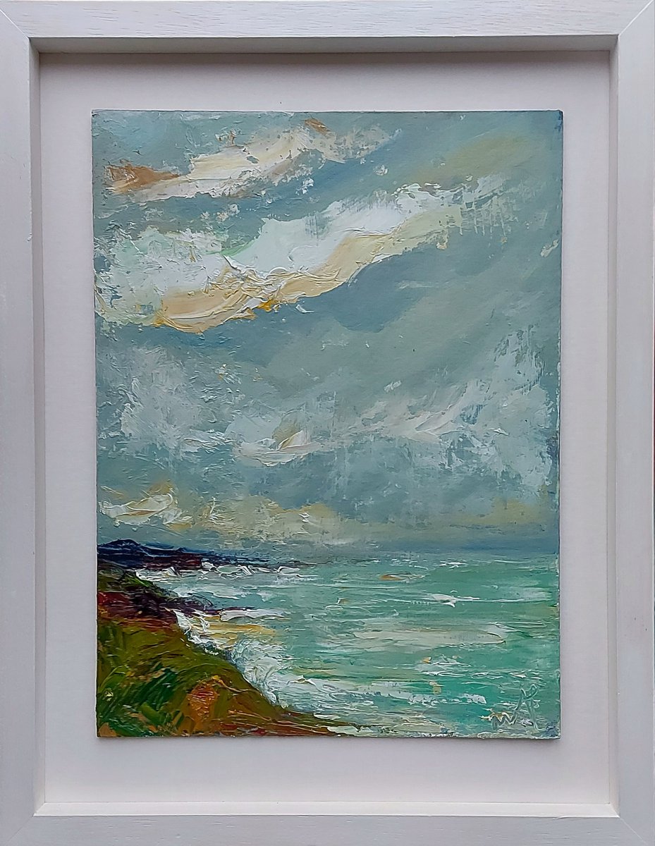 Soft Day  - original Irish Seascape painting by Niki Purcell