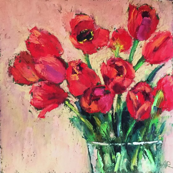 Bouquet of Red Tulips