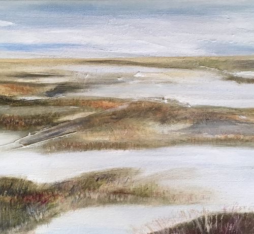 Thornham marshes by Amanda Lakin Art