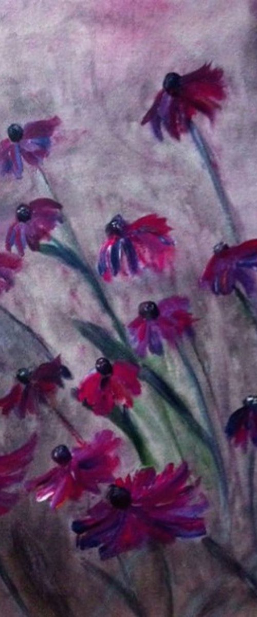 Abstract Wild Flowers by Paul Simon Hughes