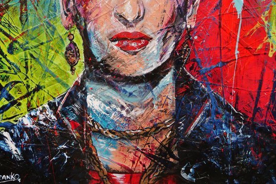 Frida Mexicano 120cm x 150cm Frida Kahlo Textured Abstract Realism Art