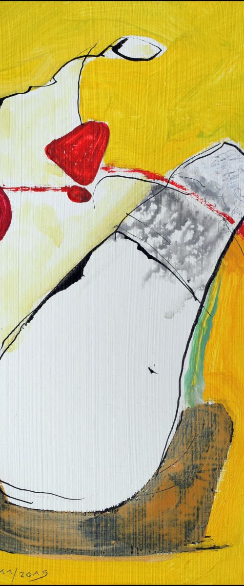 Nude on yellow by Jiri Havlik