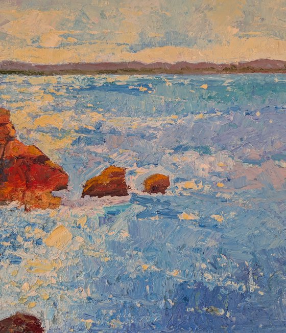 Ocean glitter seascape