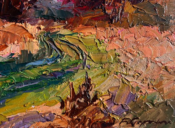 Crimson Autumn in the Forest