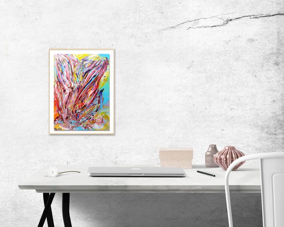 Original Abstract Acrylic, Small Wall Art, Hand-painted Abstract Art, Acrylic Painting on Canvas,  Wall Art