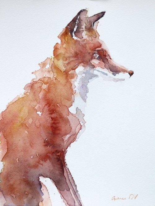 Fox painting “Sly Like Me” by Aimee Del Valle