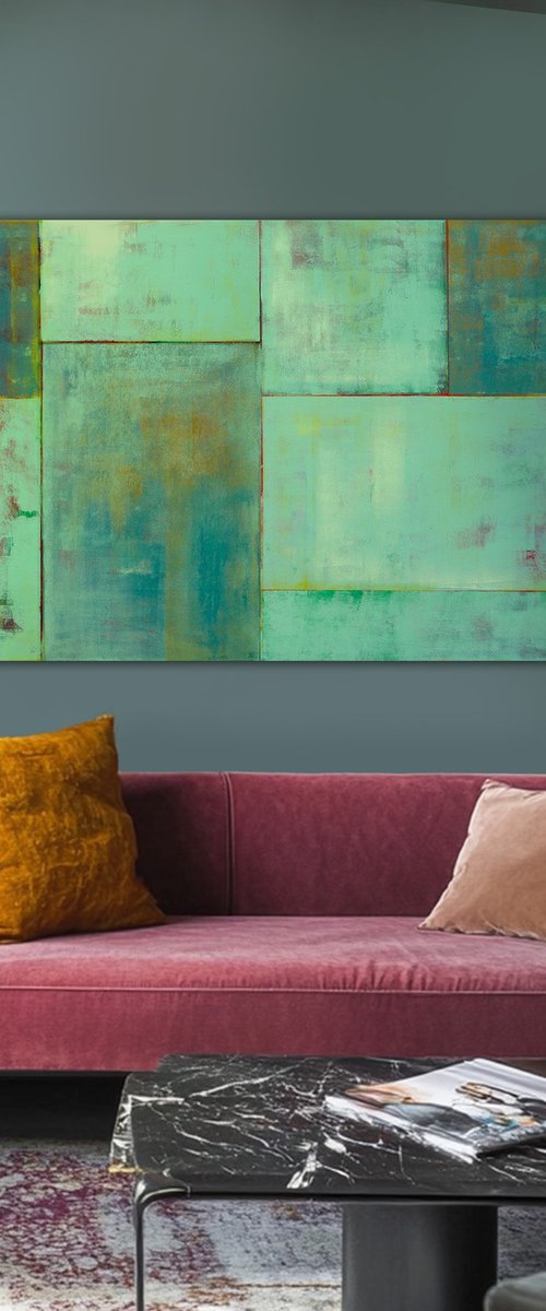 Turquoise Tiles Landscape by Ronald Hunter