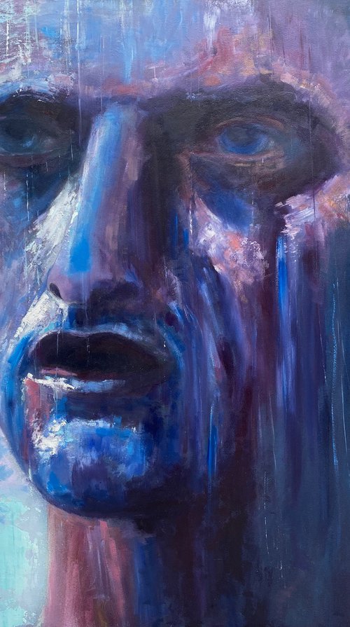 'Tears In Rain VII' Iconic Emotional Portrait. by Simon Jones