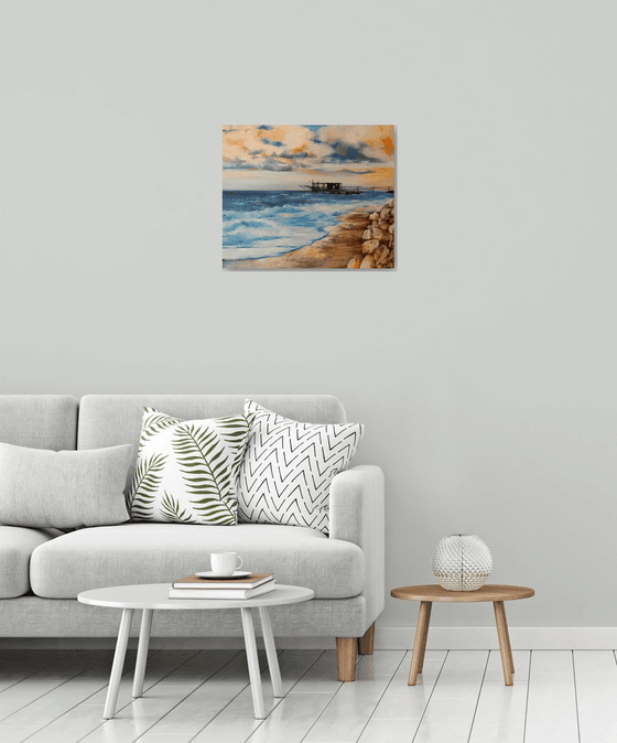 Sunrise over the sea - landscape - sea - home decor