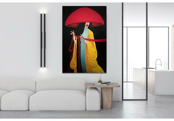 Vietnamese Lady in a Red Hat