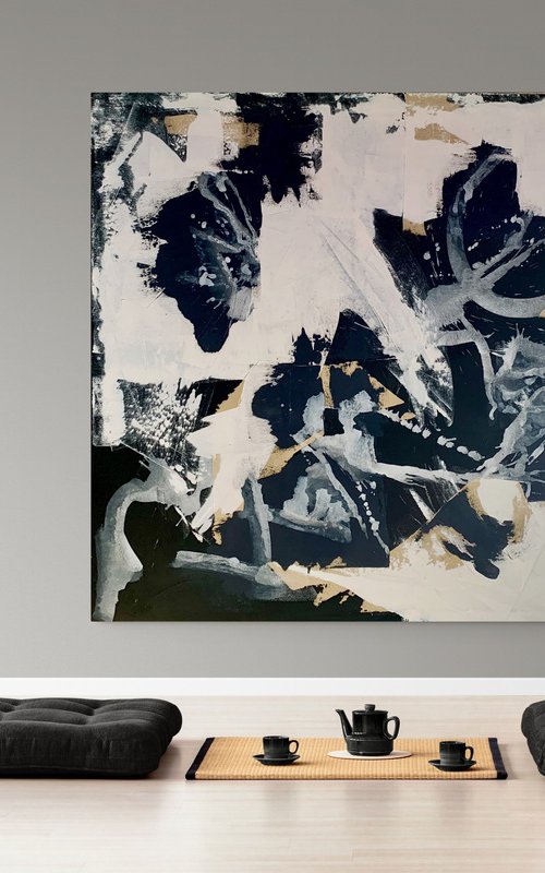 Abstract black and white 323 by Anita Kaufmann