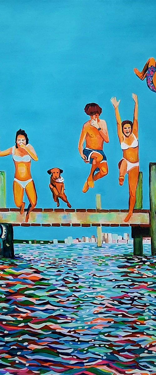 Jump / 110 x 90 x 0.1 cm by Alexandra Djokic