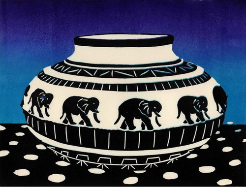 Elephant Bowl by Drusilla  Cole