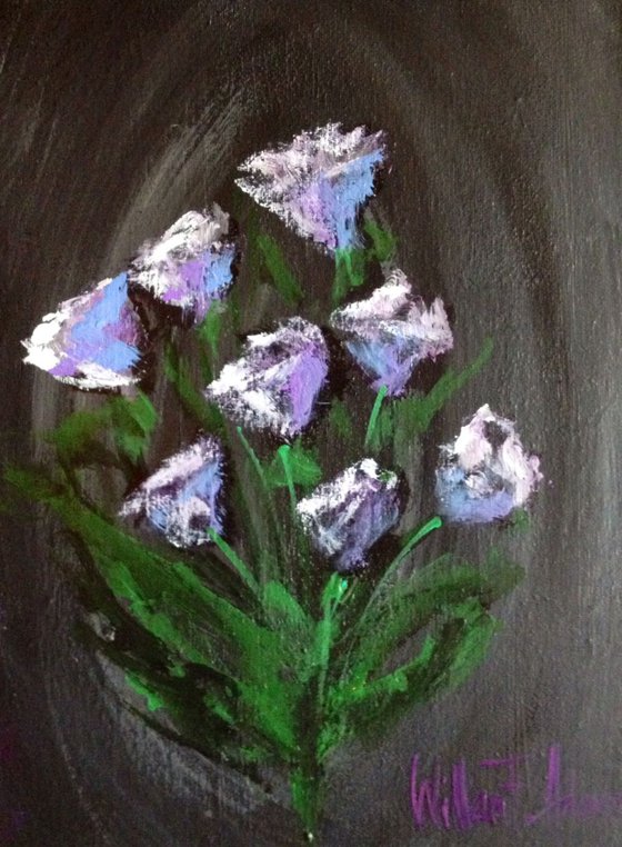 A Lavender and Grey Bouquet - Abstract