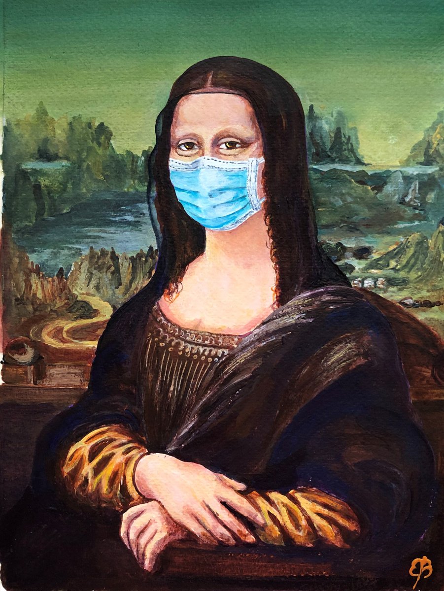Mona Lisa with mask by Lena Smirnova