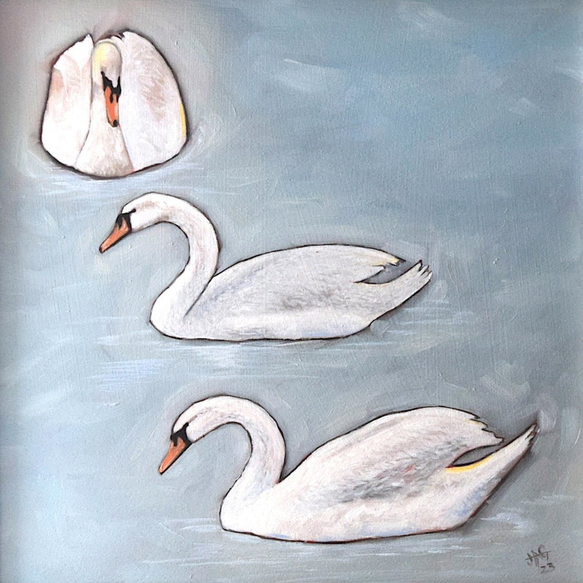 Three Swans by Jem Gooding