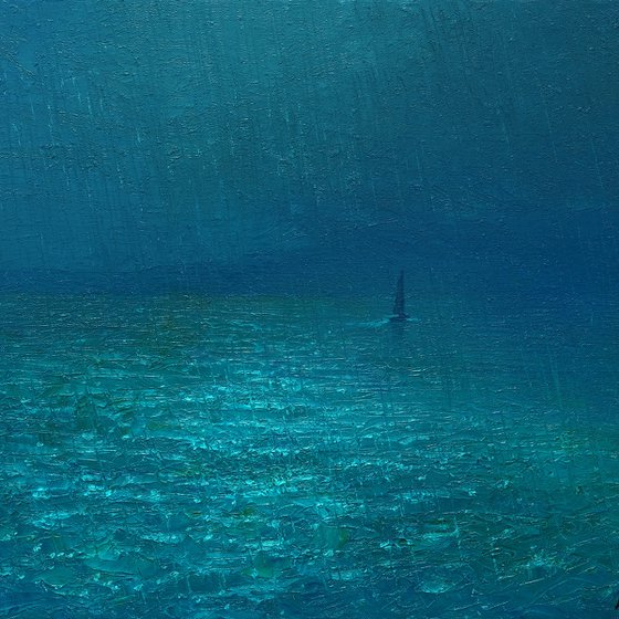 Rainy sea