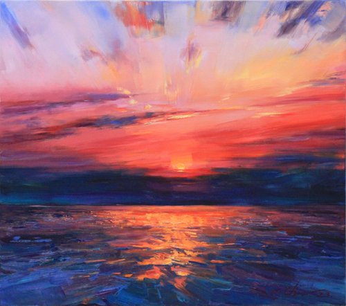 Ocean sunset by Sergei Chernyakovsky