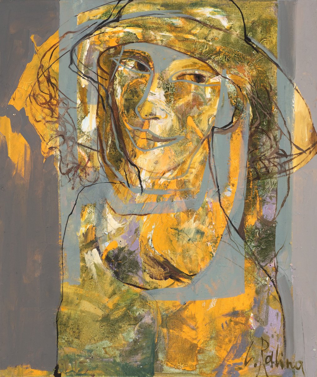 Portrait Oil Painting By Yelena Ralina, 24 X 28", Happy, Original Artwork