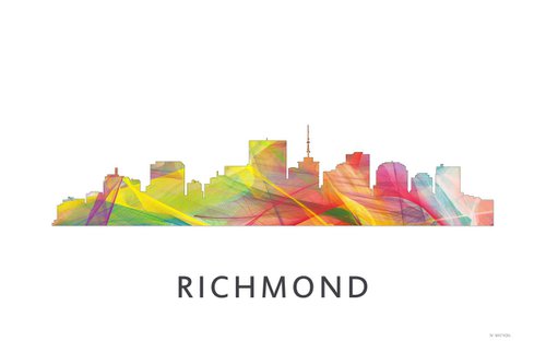 Richmond Virginia Skyline WB1 by Marlene Watson