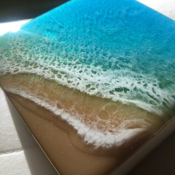 White Sand Beach #42 Miniature Painting Gift idea