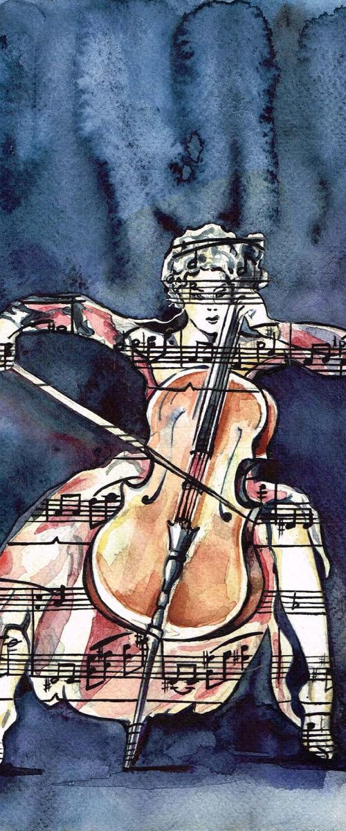 Cello Player 2 by Diana Aleksanian