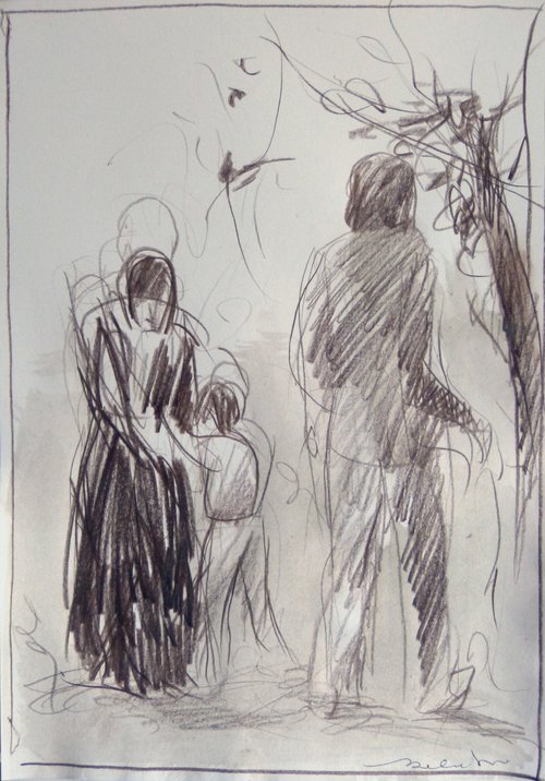 The Family Sketch, 21x29 cm ESA - AF exclusive by Frederic Belaubre