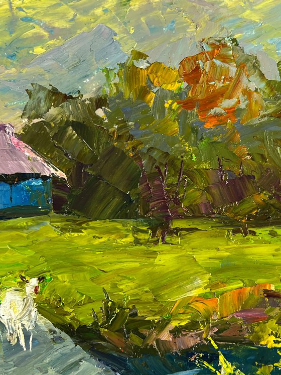 A Village among the Autumn Forest