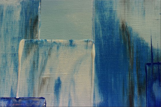 Blue City - Acrylic Painting - Abstract Art Painting Canvas Art Wall Art Ready to hang