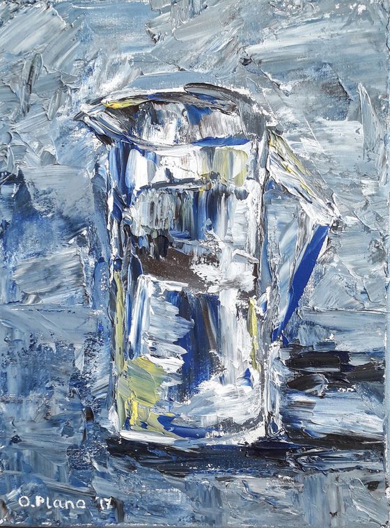 Blue Glass Gar - oil, 23x30cm