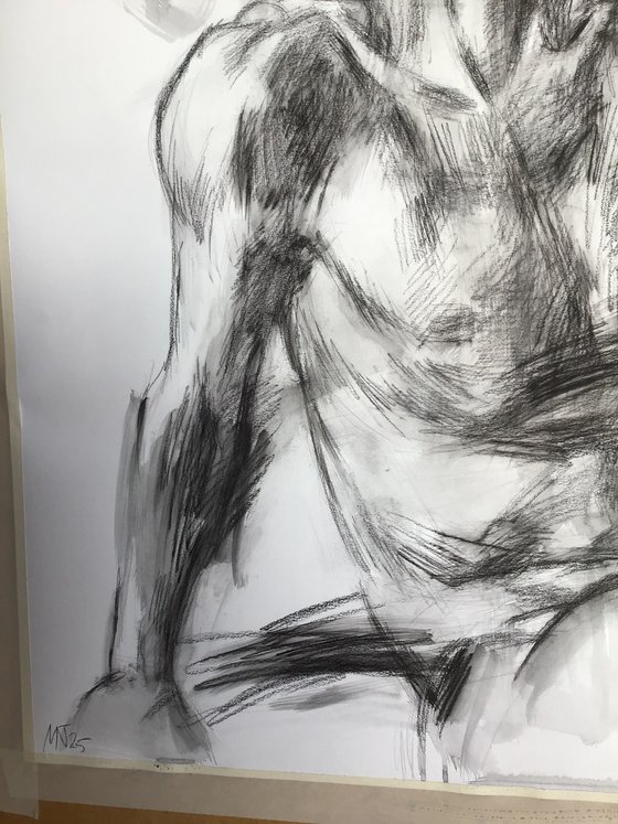 Sketch of a male torso