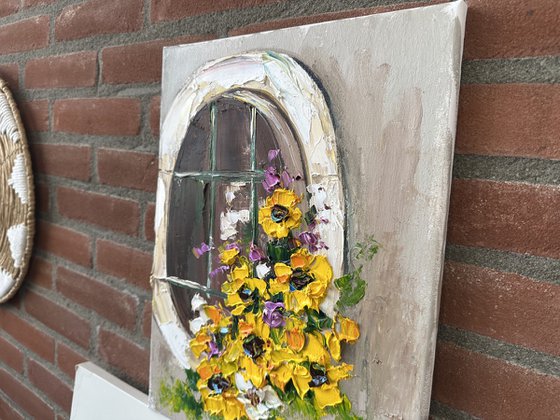 Window with yellow Flowers