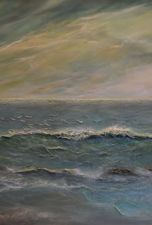 Drama at Sea Seascapes Ocean paintings by Tamara Bettencourt
