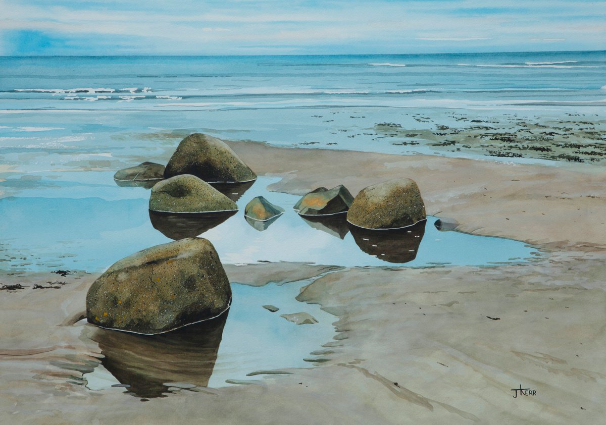 Rocks on the shore by John Kerr