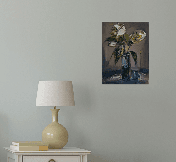 White flowers in vase