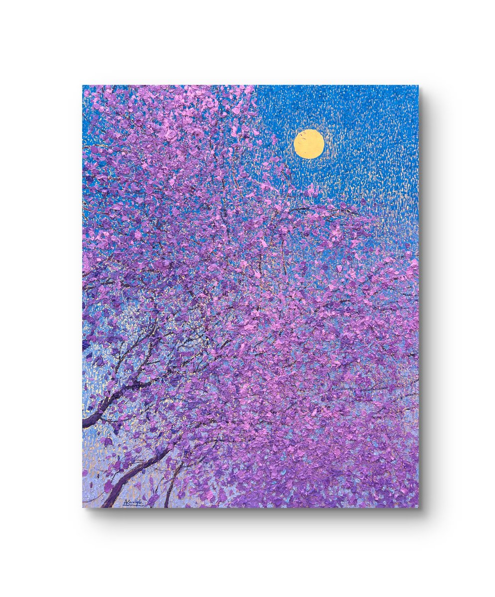 Impressionistic Botanical Oil Painting By Andrii Kovalyk, 47 X 59, That Moment In Spring, Original Artwork