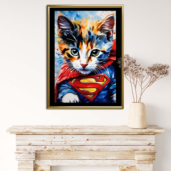 Superman Dressed Kitty