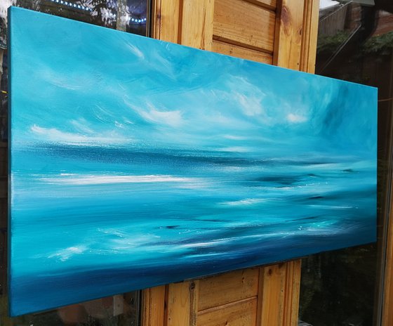 For the Love of Blue 2- seascape, emotional, panoramic