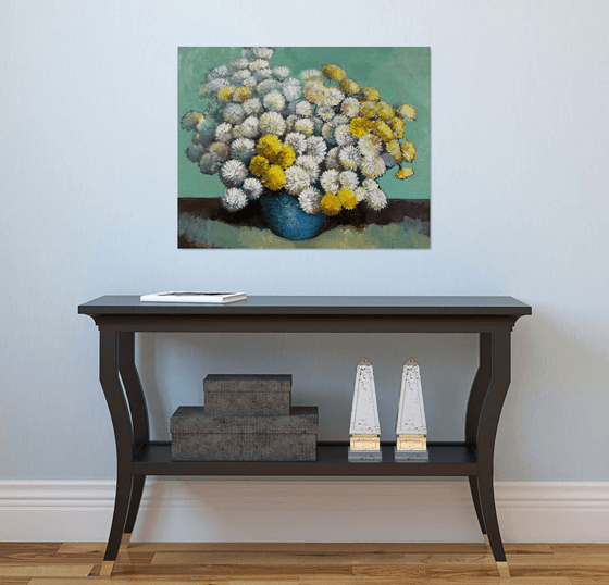 Chrysanthemums in Bloom