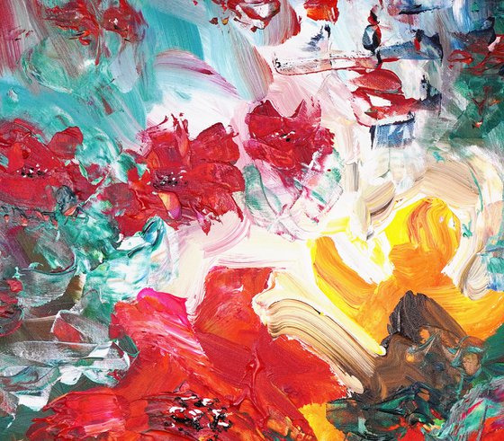 Red Summer Flowers D 1