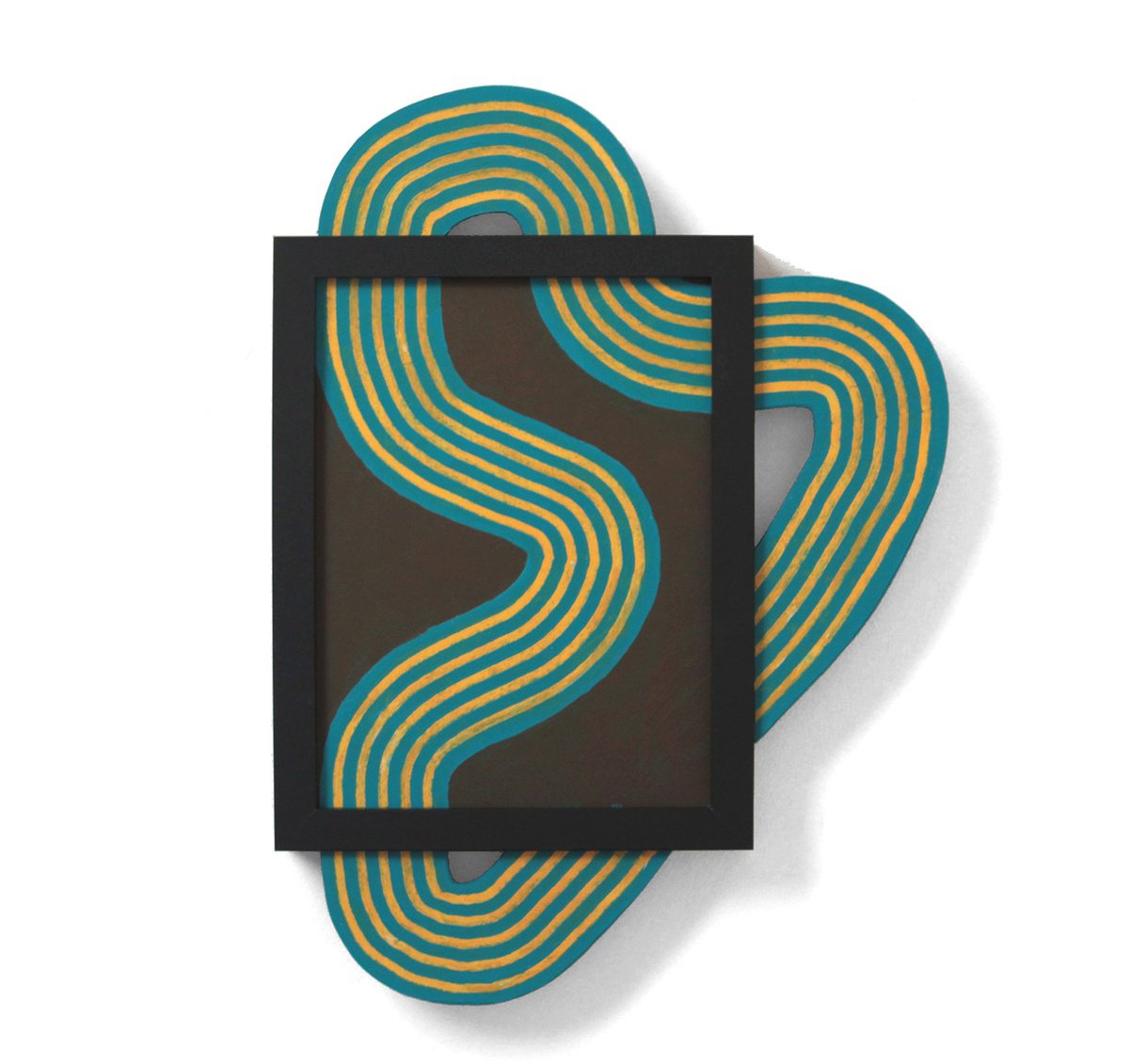 Geometric Abstract Acrylic Painting By Martin Singer, 12 X 16", C5Sj-23, Original Artwork