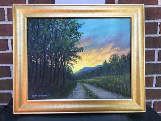 BACK ROAD MORNING - oil 11X14 (SOLD)