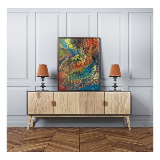 Original Modern Art, Modern Wall Art, Fluid Acrylic Canvas, abstract colorful art, colorful abstract painting, abstract colorful art