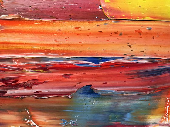 "Making Contact" - SPECIAL PRICE-  Original PMS Oil Painting On Reclaimed Wood - 30 x 16 inches