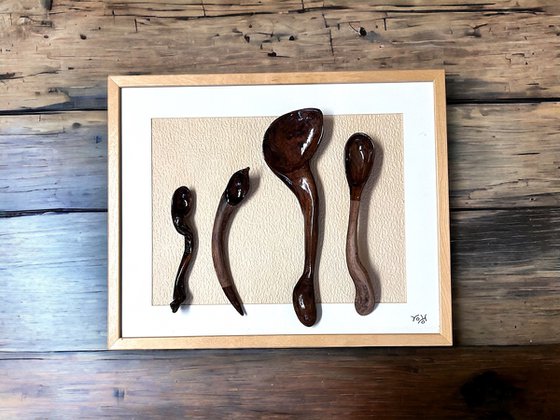Family Vine Wood Spoon 1072
