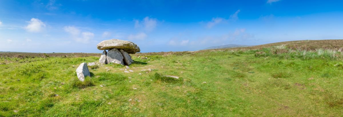Chun Quoit Panorama in Cornwall England UK Neolithic monument by Paul Nash